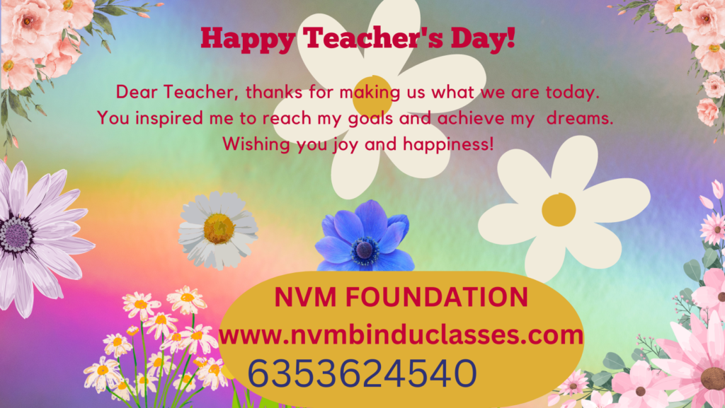 Happy Teachers' Day! We respect and admire your dedication to shaping young minds.